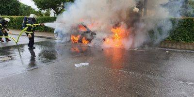 Bad Kreuznach: Auto brennt in Winzenheim aus