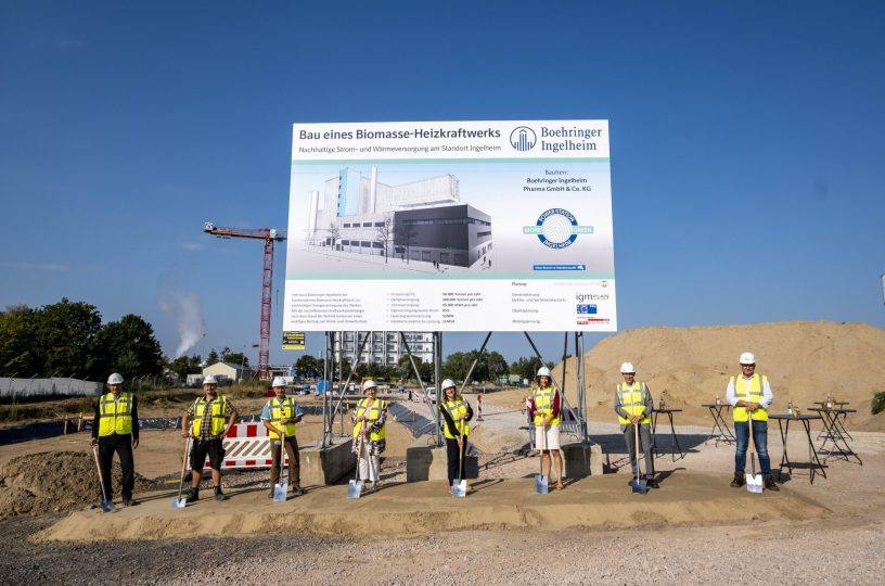 Neues Biomasseheizkraftwerk bei Boehringer