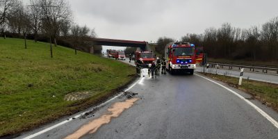Bad Kreuznach: Dieselspur hat Unfall auf B41 verursacht