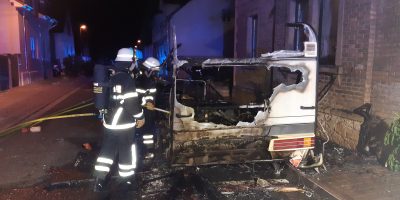 Bad Kreuznach: Wohnwagen brennt in Ippesheim