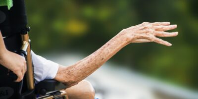 hospice, wrinkled hand, elderly