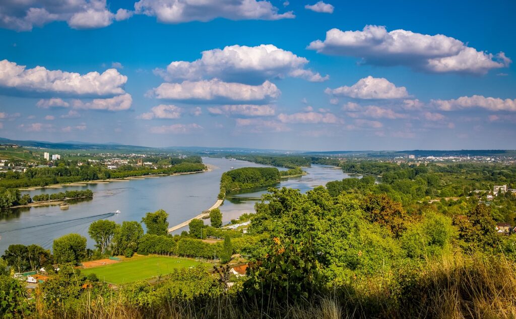 rhine, summer, bingen
