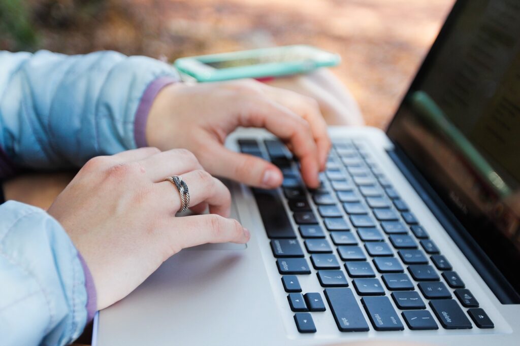 hands, laptop, computer