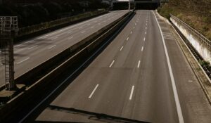 blue train on rail road during daytime, Autobahn