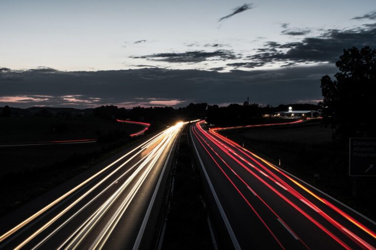 autobahn, traffic, lights, light traces, sky, long exposure, nature, cars, road, red, autobahn, autobahn, autobahn, autobahn, autobahn