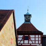 church, tower, outdoors, fachwerk, burg, architektur, cadolzburg, mittelfranken