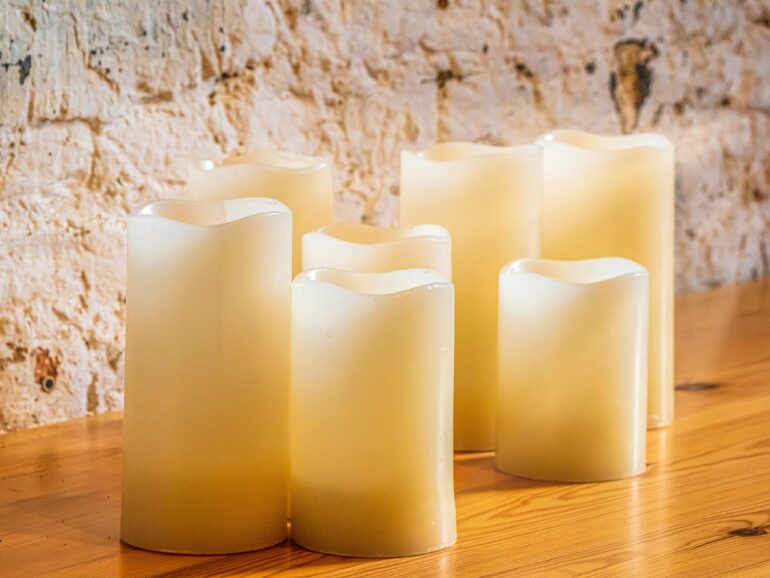 candles, advent, lights, wax, church, religion, wax candle, sunbeams, bright