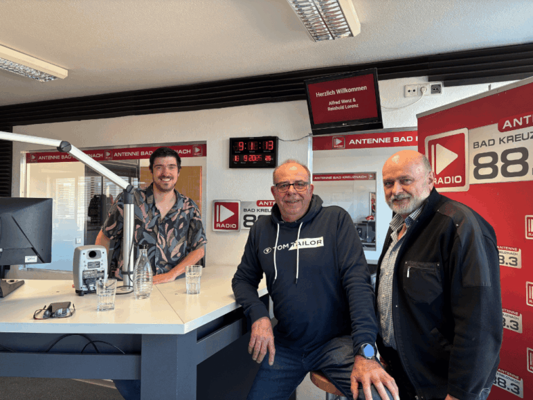 Kreishandwerkerschaft Rhein-Nahe-Hunsrück über die Freisprechungsfeier zu Gast im Nahe Dran Talk bei Antenne Bad Kreuznach Alfred Wenz und Reinhold Lorenz