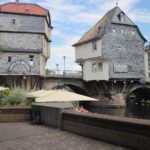 bridge houses, house, bridge house, bridge, flow, near