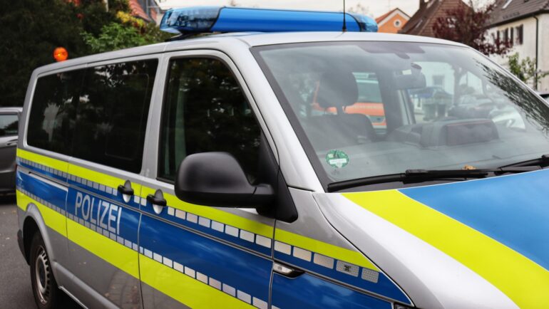a police van parked on the side of the road