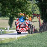 road service, mow, road, grass, technology, activity, traffic, mowing, road maintenance, district