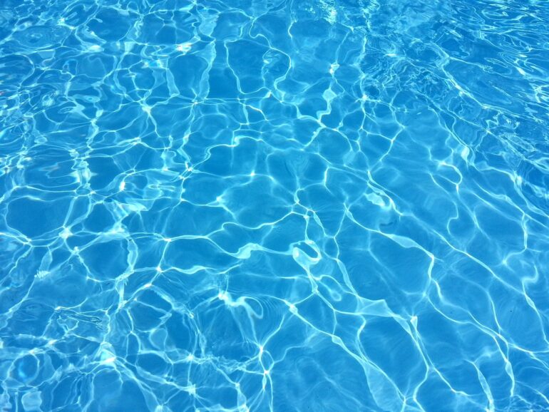 water, swimming pool, wave, pool, reflections, basin, blue water, summer, nature, sunny