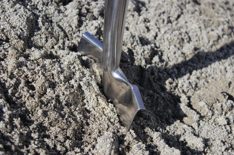 spade, groundbreaking, pokes fun at, construction site, nature, work, landscaper, dig, garden