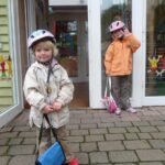 kindergarten, children, kindergarten bag, bike helmets, happy, door, kindergarten, kindergarten, kindergarten, kindergarten, kindergarten