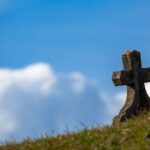 grave, sky, cross, nature, old, stone, christian, christianity, religion, tomb, cemetery, graveyard