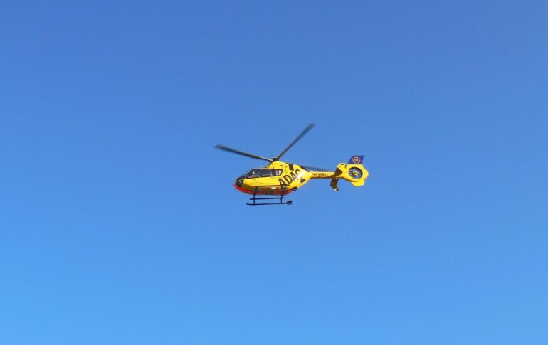 Schwerer Unfall auf B 428 bei Frei-Laubersheim mit Einsatz von Rettungshubschrauber