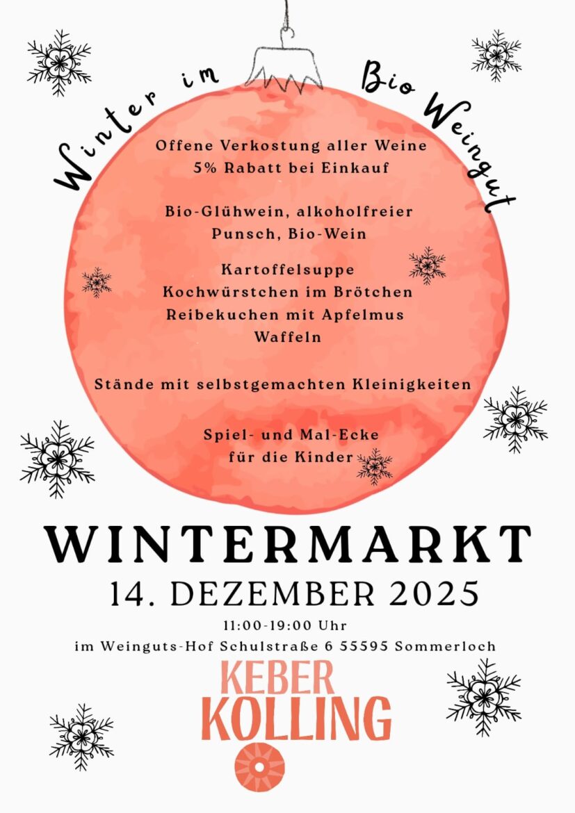 Wintermarkt im Bio Weingut Keber Kolling