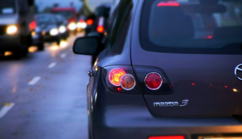 traffic jam, cars, traffic, road, night, vehicles, car, ride, taillight, car wallpapers, dusk, lights, car queue, heavy traffic