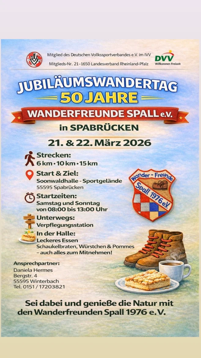  Jubiläumswanderung der Wanderfreunde Spall  -  Nachrichten