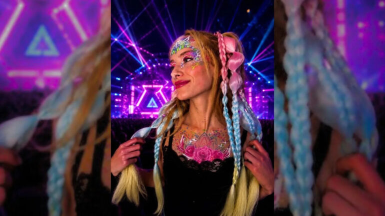 Bunte Kostüme beim Electronic Vibes Festival Gensingen