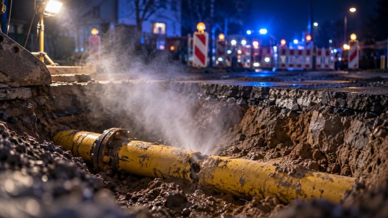 Beschädigte Gasleitung führt zu Evakuierungen
