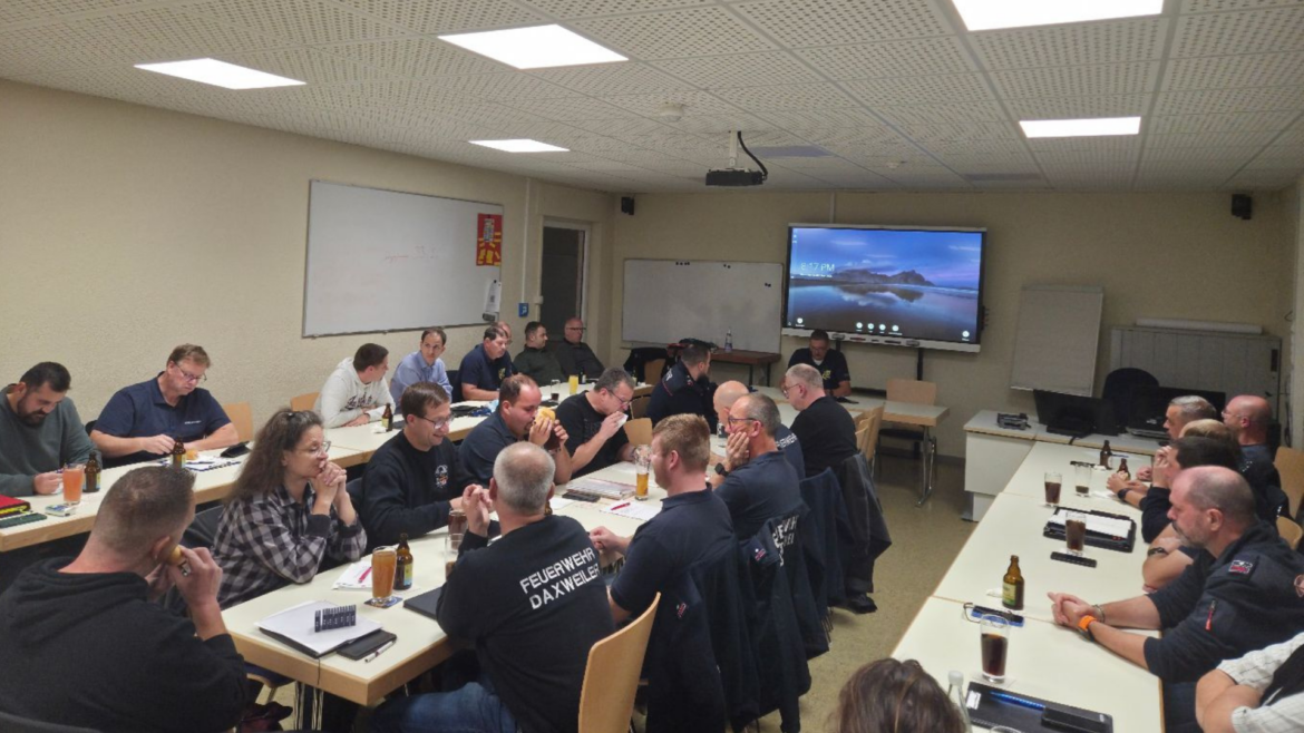 Wehrführerdienstbesprechung im Feuerwehrgerätehaus Langenlonsheim