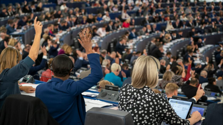 Europäisches parlament während einer sitzung