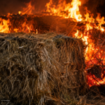 Mehrere Heuballen bei Hattgenstein in Brand geraten