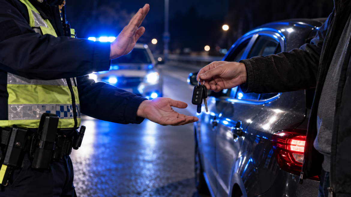 Polizei verhindert mögliche Trunkenheitsfahrt im Salinental